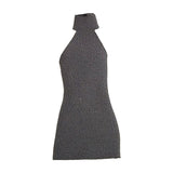 Maxbell 1:12 Women Dress Mini Doll Elastic Dress for 6inch Action Figure Accessories grey