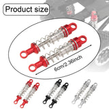 Maxbell 2 Pieces RC Car Shock Absorbers 1:12 Replace RC Shocks for D90 MN168 MN99sv2 Red