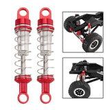 Maxbell 2 Pieces RC Car Shock Absorbers 1:12 Replace RC Shocks for D90 MN168 MN99sv2 Red