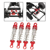 Maxbell 4x Oil Shock Absorbers for RC Car Upgrade Parts Dampers for MN98V2 MN168 D90 Red