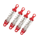 Maxbell 4x Oil Shock Absorbers for RC Car Upgrade Parts Dampers for MN98V2 MN168 D90 Red