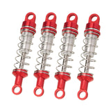 Maxbell 4x Oil Shock Absorbers for RC Car Upgrade Parts Dampers for MN98V2 MN168 D90 Red