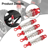 Maxbell 4x Oil Shock Absorbers for RC Car Upgrade Parts Dampers for MN98V2 MN168 D90 Red