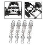 Maxbell 4x Oil Shock Absorbers for RC Car Upgrade Parts Dampers for MN98V2 MN168 D90 Silver