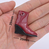 Maxbell 1:6 Action Figure Shoes Hollow Boots Doll Costume Accessories for 12" Female Red