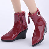 Maxbell 1:6 Action Figure Shoes Hollow Boots Doll Costume Accessories for 12" Female Red