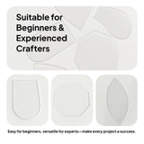 Maxbell 5Pcs Acrylic Quilting Template Rulers Turtle Template Ruler Set for Beginner