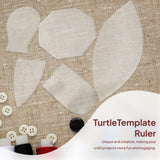 Maxbell 5Pcs Acrylic Quilting Template Rulers Turtle Template Ruler Set for Beginner