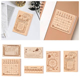 Maxbell Wood Mounted Rubber Stamp Lightweight Versatile for Drawing Painting Journal Style A