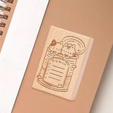 Maxbell Wood Mounted Rubber Stamp Lightweight Versatile for Drawing Painting Journal Style A