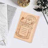 Maxbell Wood Mounted Rubber Stamp Lightweight Versatile for Drawing Painting Journal Style A