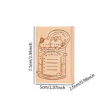Maxbell Wood Mounted Rubber Stamp Lightweight Versatile for Drawing Painting Journal Style A