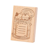 Maxbell Wood Mounted Rubber Stamp Lightweight Versatile for Drawing Painting Journal Style A