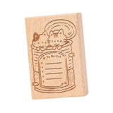 Maxbell Wood Mounted Rubber Stamp Lightweight Versatile for Drawing Painting Journal Style A
