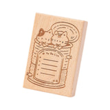 Maxbell Wood Mounted Rubber Stamp Lightweight Versatile for Drawing Painting Journal Style A