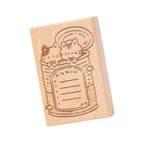Maxbell Wood Mounted Rubber Stamp Lightweight Versatile for Drawing Painting Journal Style A