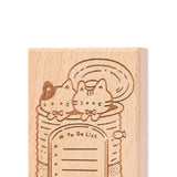 Maxbell Wood Mounted Rubber Stamp Lightweight Versatile for Drawing Painting Journal Style A