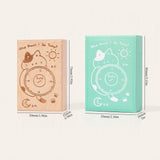 Maxbell Wood Mounted Rubber Stamp Lightweight Versatile for Drawing Painting Journal Style B