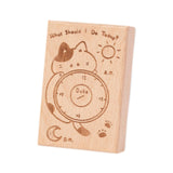 Maxbell Wood Mounted Rubber Stamp Lightweight Versatile for Drawing Painting Journal Style B