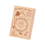 Maxbell Wood Mounted Rubber Stamp Lightweight Versatile for Drawing Painting Journal Style B