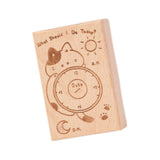 Maxbell Wood Mounted Rubber Stamp Lightweight Versatile for Drawing Painting Journal Style B