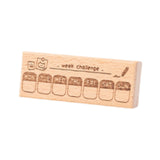 Maxbell Wood Mounted Rubber Stamp Lightweight Versatile for Drawing Painting Journal Style C