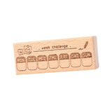 Maxbell Wood Mounted Rubber Stamp Lightweight Versatile for Drawing Painting Journal Style C