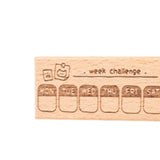 Maxbell Wood Mounted Rubber Stamp Lightweight Versatile for Drawing Painting Journal Style C