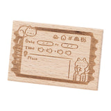 Maxbell Wood Mounted Rubber Stamp Lightweight Versatile for Drawing Painting Journal Style D