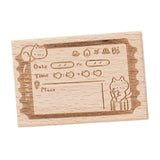 Maxbell Wood Mounted Rubber Stamp Lightweight Versatile for Drawing Painting Journal Style D