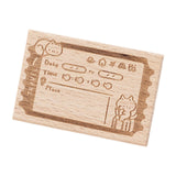 Maxbell Wood Mounted Rubber Stamp Lightweight Versatile for Drawing Painting Journal Style D