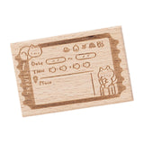 Maxbell Wood Mounted Rubber Stamp Lightweight Versatile for Drawing Painting Journal Style D