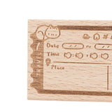 Maxbell Wood Mounted Rubber Stamp Lightweight Versatile for Drawing Painting Journal Style D