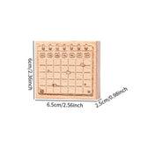 Maxbell Wood Mounted Rubber Stamp Lightweight Versatile for Drawing Painting Journal Style E