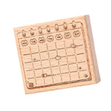 Maxbell Wood Mounted Rubber Stamp Lightweight Versatile for Drawing Painting Journal Style E