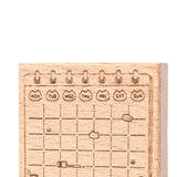 Maxbell Wood Mounted Rubber Stamp Lightweight Versatile for Drawing Painting Journal Style E