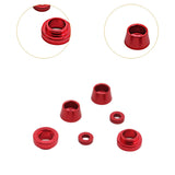 Maxbell Front Steering Bushing Spacer Kit Easy to Install Aluminum Steering Red