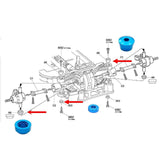 Maxbell Front Steering Bushing Spacer Kit Easy to Install Aluminum Steering Red