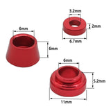 Maxbell Front Steering Bushing Spacer Kit Easy to Install Aluminum Steering Red