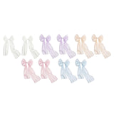 Maxbell 2 Pieces Satin Ribbons Gift Accessories Wide for Holiday Bridal Shower Party White