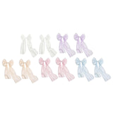 Maxbell 2 Pieces Satin Ribbons Gift Accessories Wide for Holiday Bridal Shower Party White