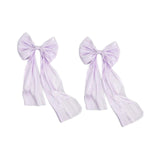 Maxbell 2 Pieces Satin Ribbons Gift Accessories Wide for Holiday Bridal Shower Party Purple
