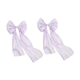Maxbell 2 Pieces Satin Ribbons Gift Accessories Wide for Holiday Bridal Shower Party Purple