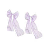 Maxbell 2 Pieces Satin Ribbons Gift Accessories Wide for Holiday Bridal Shower Party Purple