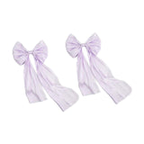 Maxbell 2 Pieces Satin Ribbons Gift Accessories Wide for Holiday Bridal Shower Party Purple