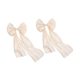 Maxbell 2 Pieces Satin Ribbons Gift Accessories Wide for Holiday Bridal Shower Party Champagne