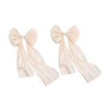 Maxbell 2 Pieces Satin Ribbons Gift Accessories Wide for Holiday Bridal Shower Party Champagne