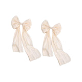 Maxbell 2 Pieces Satin Ribbons Gift Accessories Wide for Holiday Bridal Shower Party Champagne