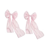 Maxbell 2 Pieces Satin Ribbons Gift Accessories Wide for Holiday Bridal Shower Party Light Pink