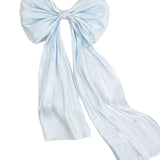 Maxbell 2 Pieces Satin Ribbons Gift Accessories Wide for Holiday Bridal Shower Party Blue